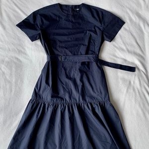 Navy blue midi dress